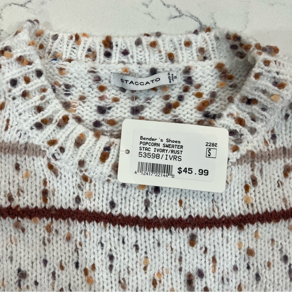 Staccato Popcorn Striped Crewneck Sweater